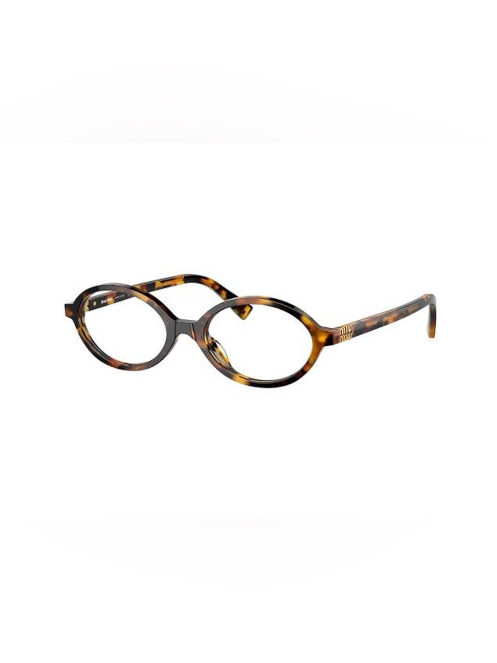 Miu Miu Logo Havana Tortoise Eyeglasses VMU01X